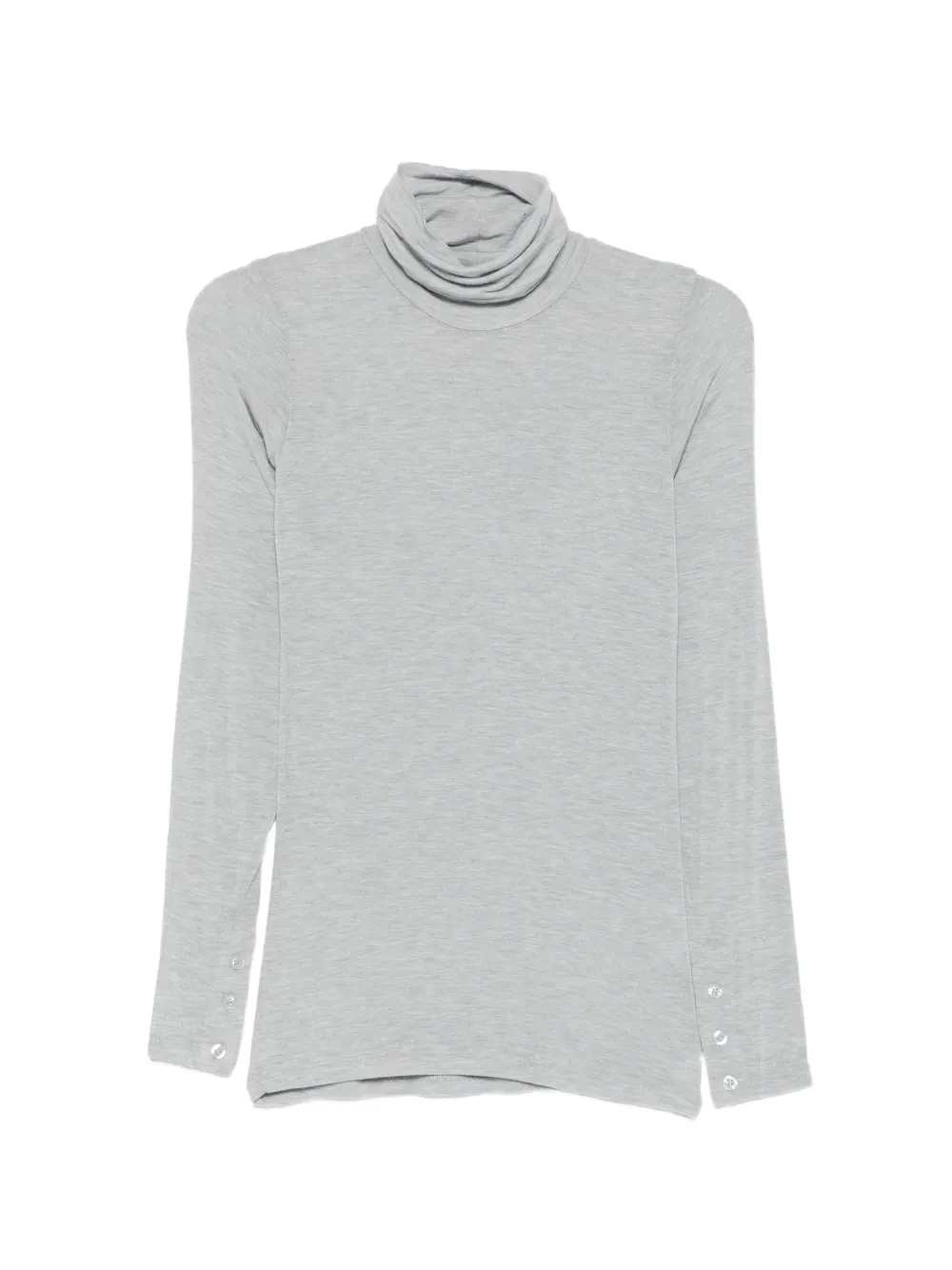 SOLOTRE pull à col roulé et poignets boutonnés - Gris SOLOTRE pull à col roulé et poignets boutonnés - Gris