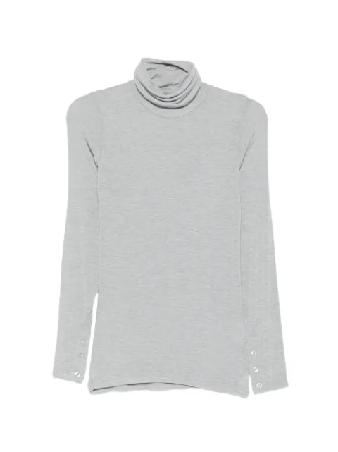 SOLOTRE pull à col roulé et poignets boutonnés
