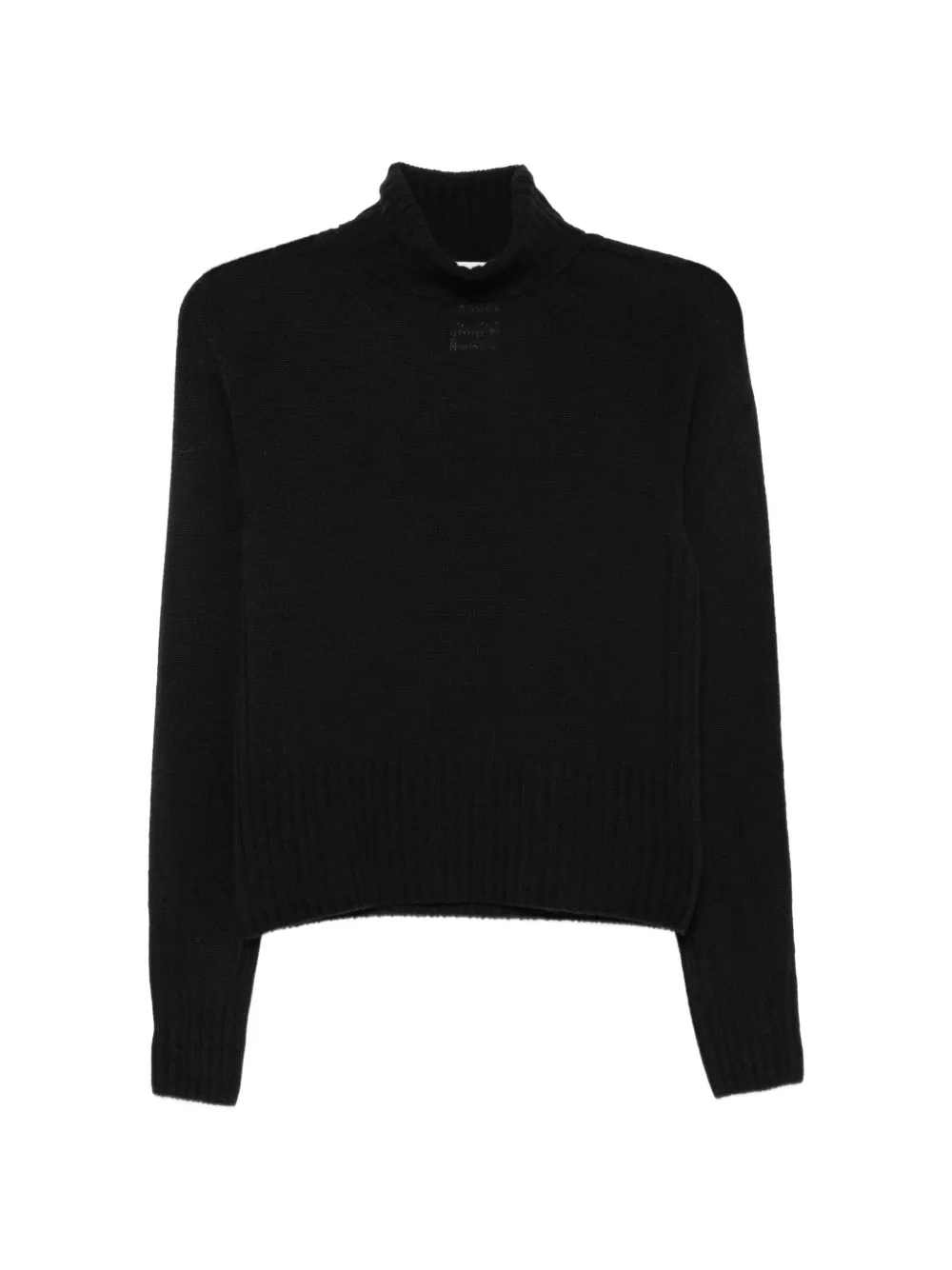 SOLOTRE ribbed-knit roll-neck sweater - Nero