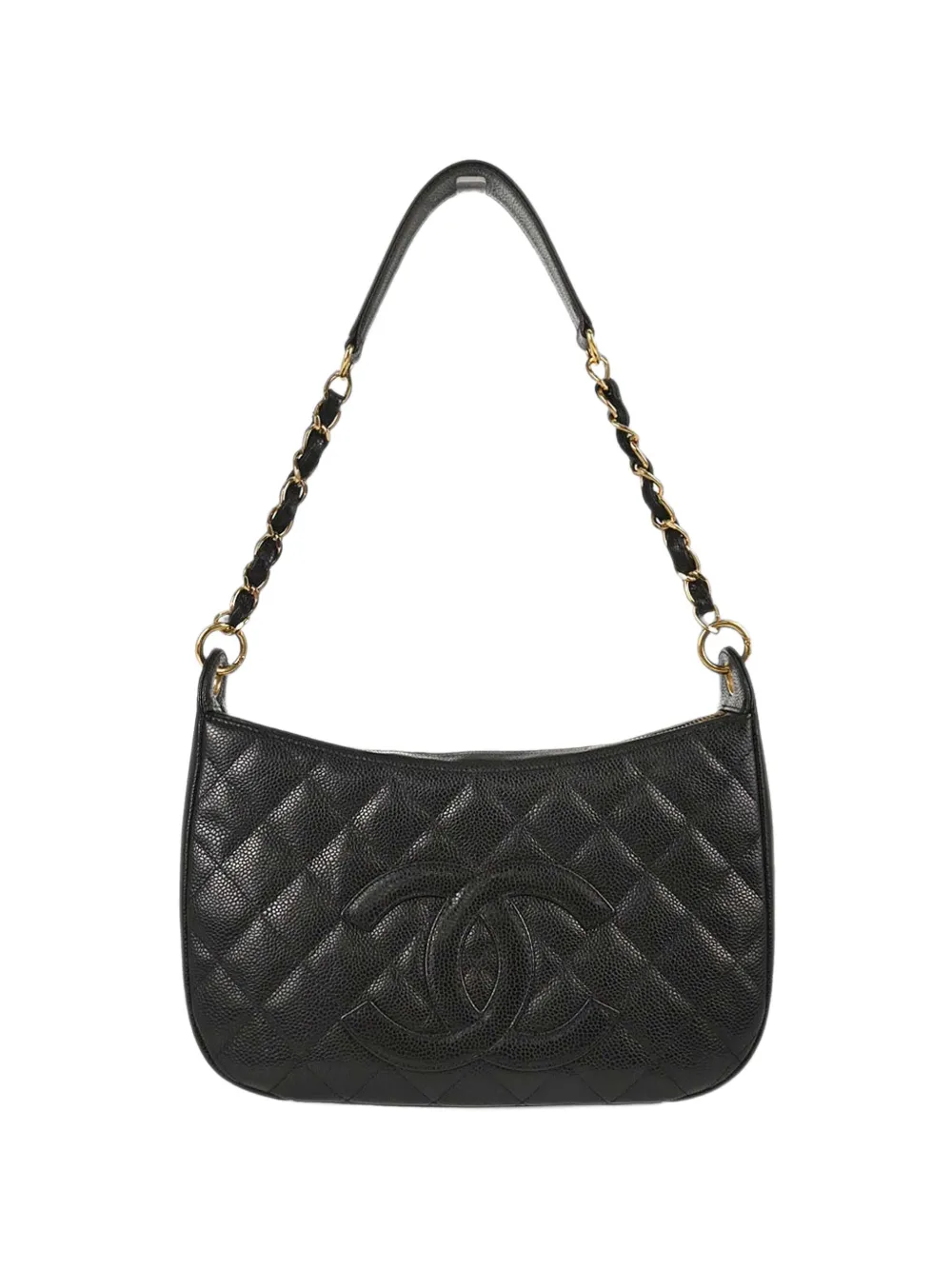 CHANEL Pre-Owned 2003 quilted Caviar-leather shoulder bag - Black
