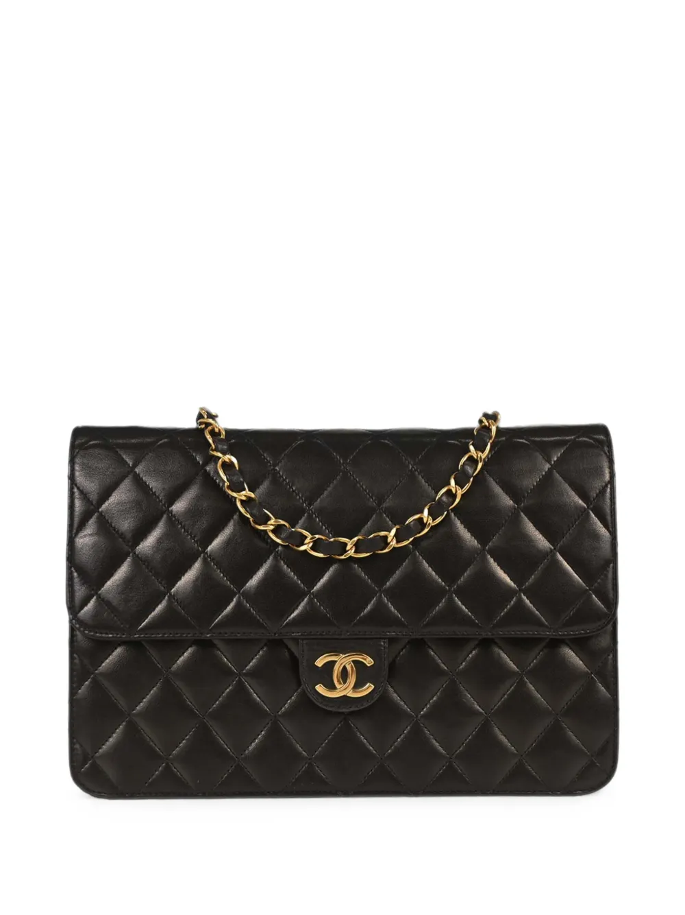 CHANEL Pre-Owned 1994-1996 medium Half Flap quilted shoulder bag - Black