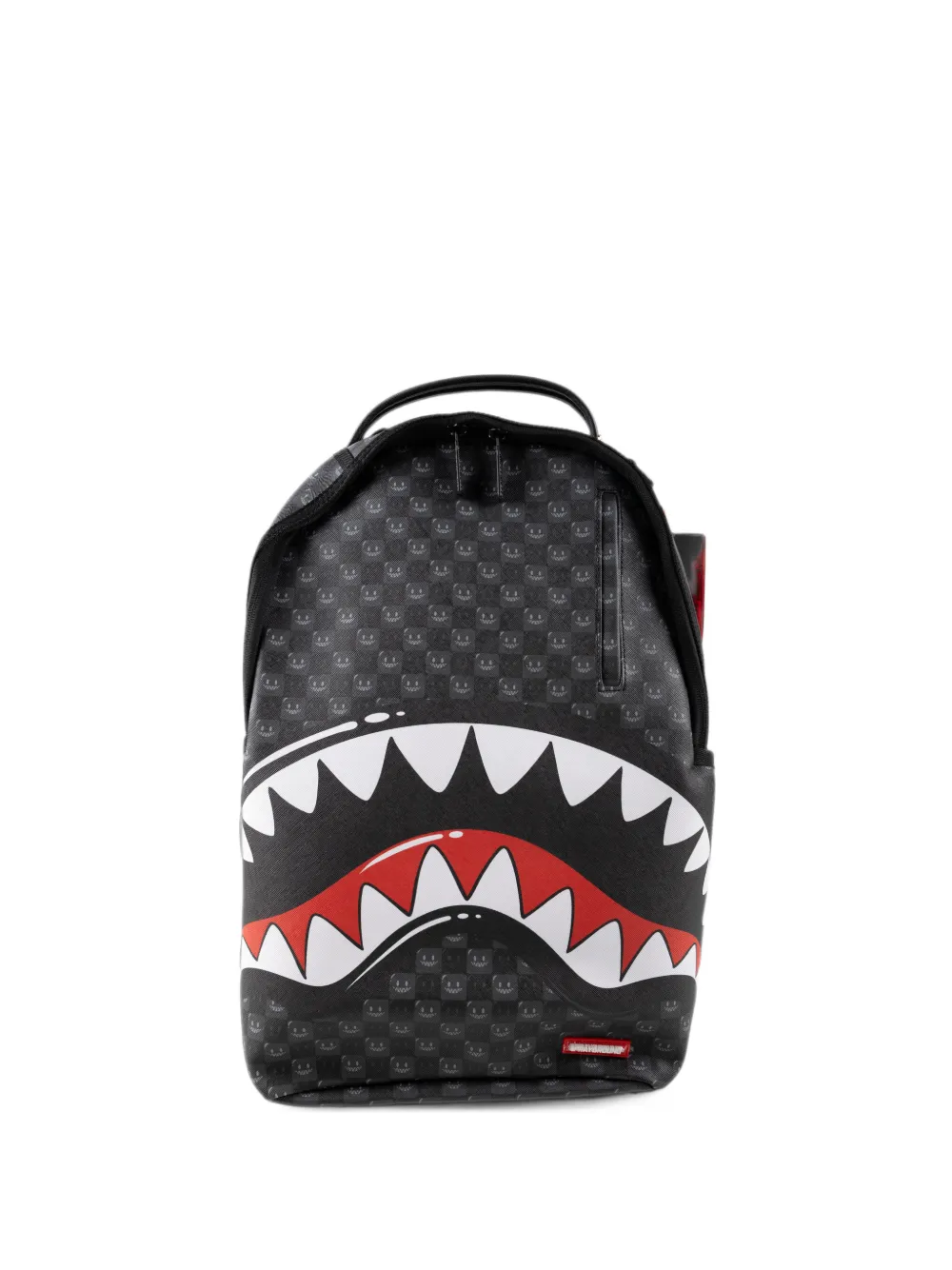 Sprayground Shark-mouth checkerboard-print backpack