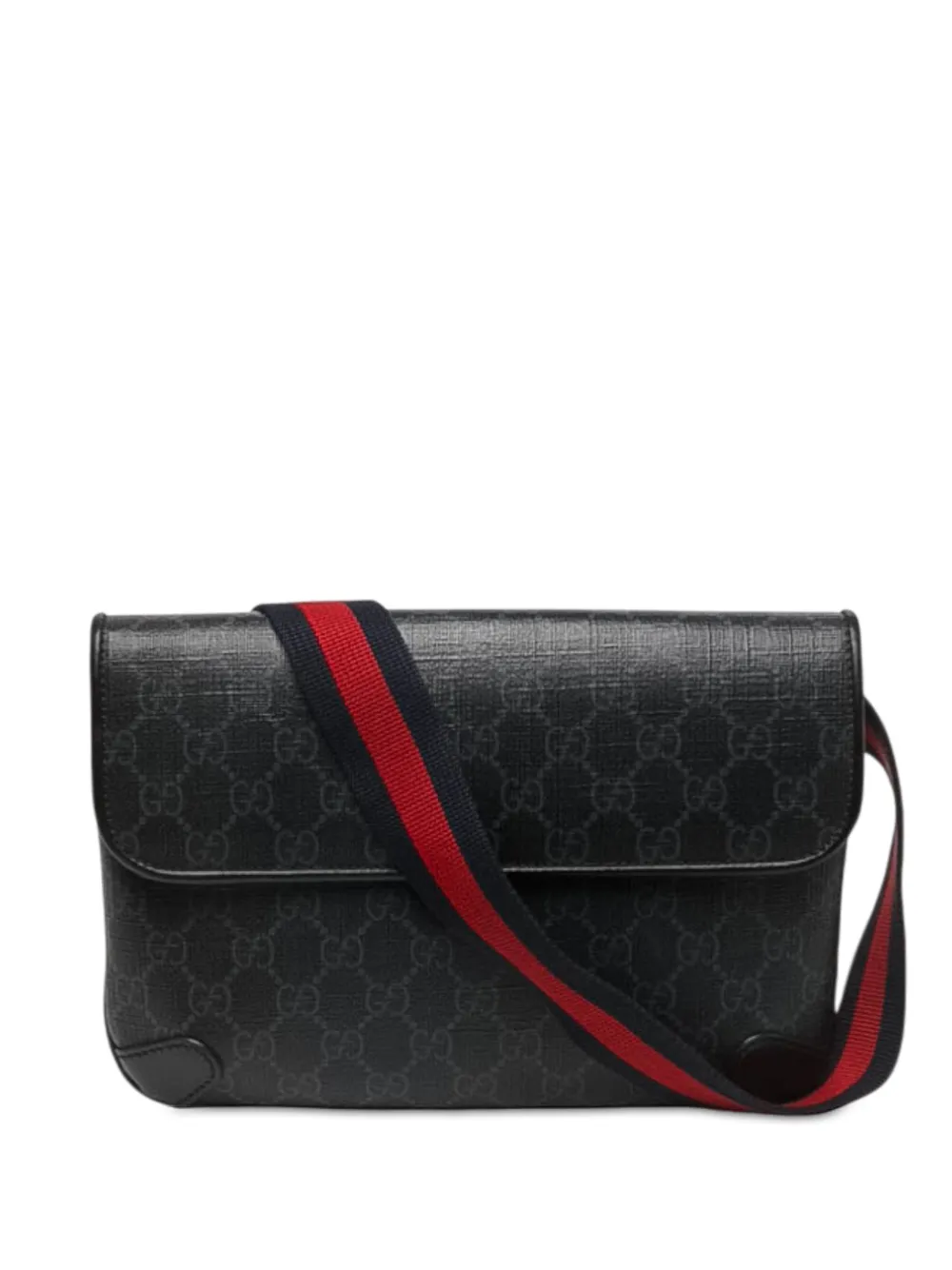 Gucci Pre-Owned petit sac banane Web en toile GG Supreme (2016-2026) - Noir Gucci Pre-Owned petit sac banane Web en toile GG Supreme (2016-2026) - Noir