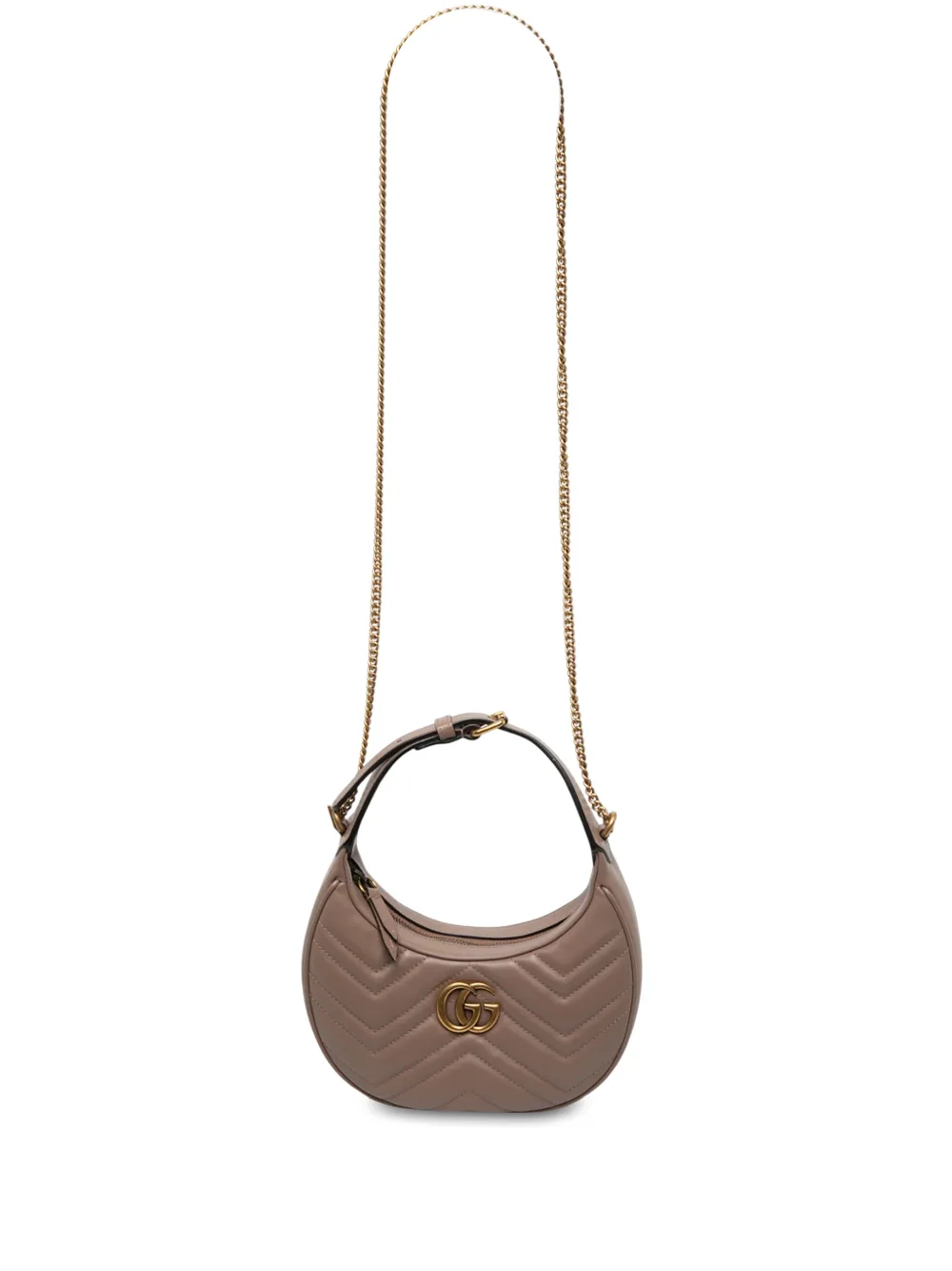 Gucci Pre-Owned 2000-2015 mini GG Marmont Half Moon satchel - Brown