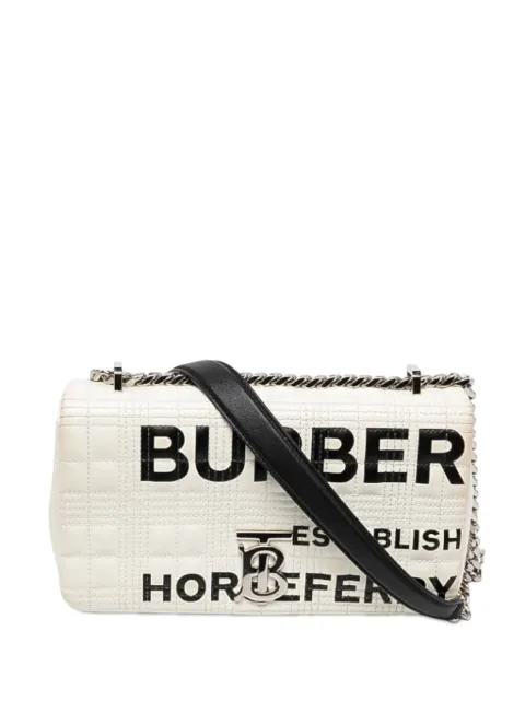 Burberry Pre-Owned 2018-2023 スモール マテラッセ コーテッドキャンバス ホースフェリー ローラ ショルダーバッグ