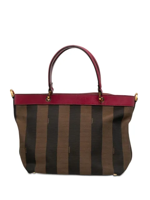 Fendi Pre-Owned bolsa satchel Pequin grande de lona 2010-2026