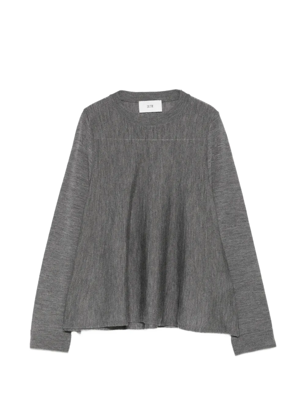 Solotre Pleated-back Sweater In Gray