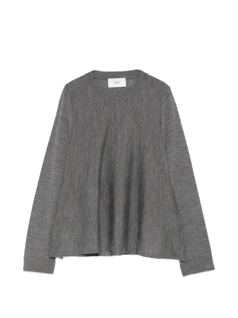 SOLOTRE pleated-back sweater - Gris SOLOTRE pleated-back sweater - Gris
