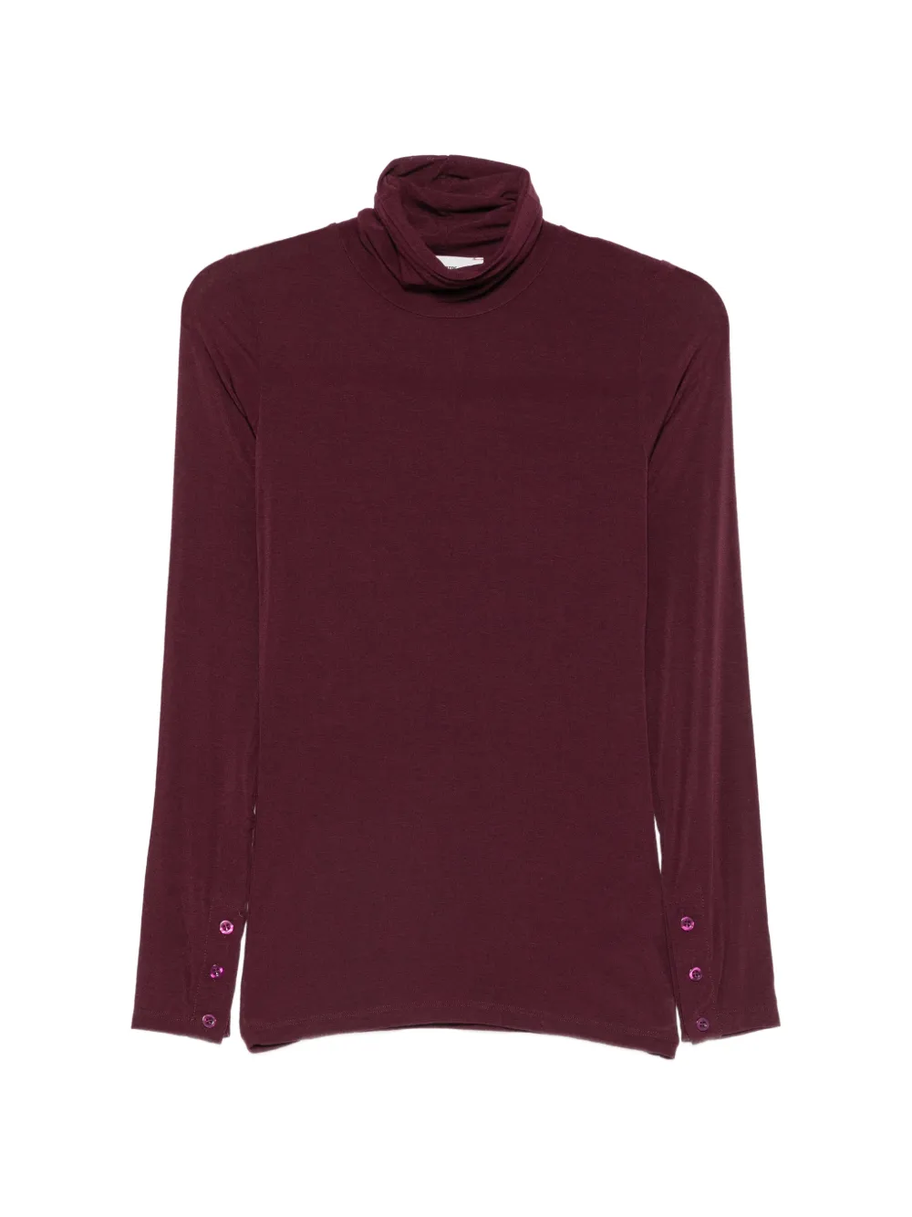 SOLOTRE button-cuff roll-neck top