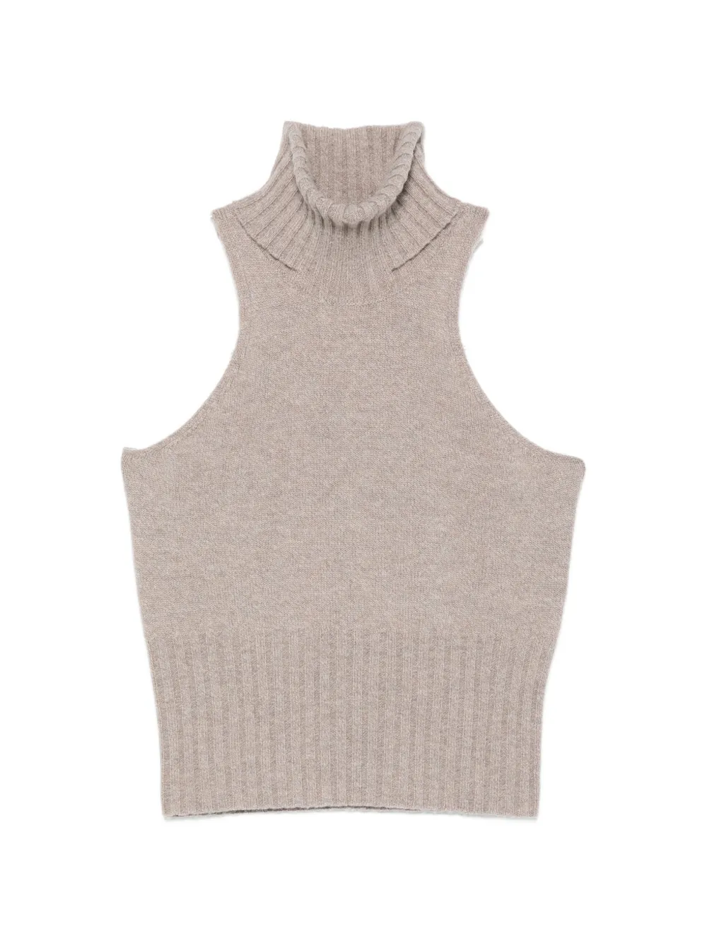 Solotre Ribbed-knit Roll-neck Sweater In Neutral