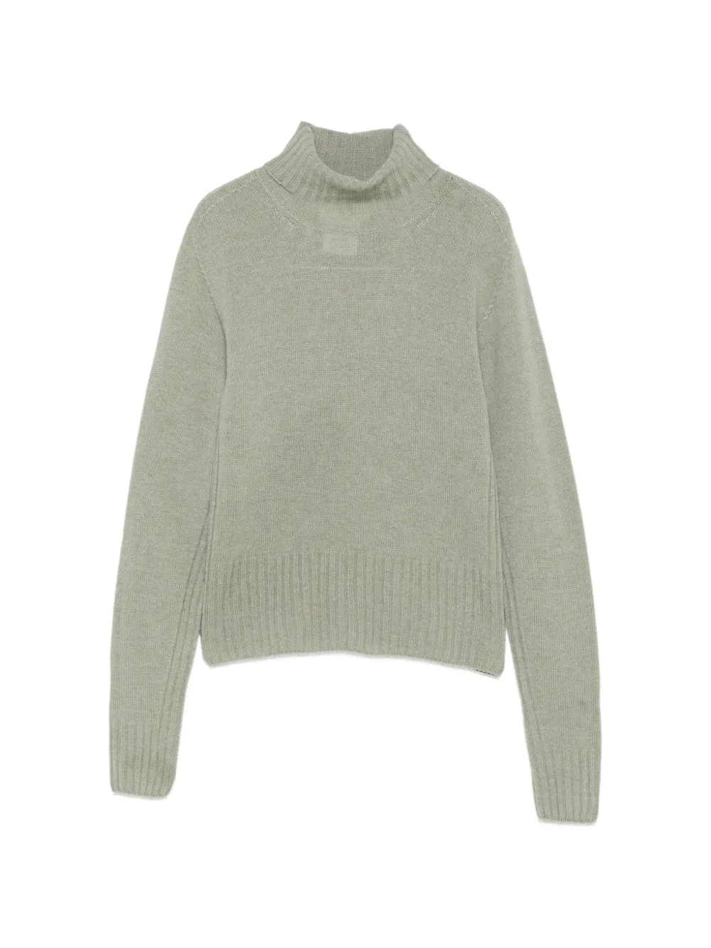 SOLOTRE roll-neck ribbed-trim sweater - Vert SOLOTRE roll-neck ribbed-trim sweater - Vert