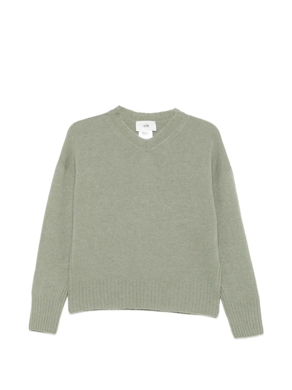 SOLOTRE ribbed-trim V-neck sweater - Vert SOLOTRE ribbed-trim V-neck sweater - Vert