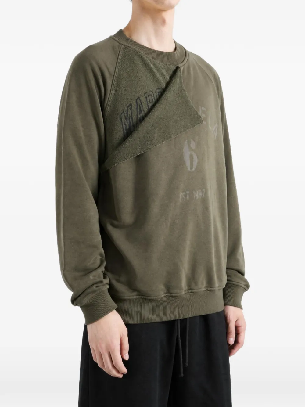 MM6 Maison Margiela Gelaagde sweater Groen