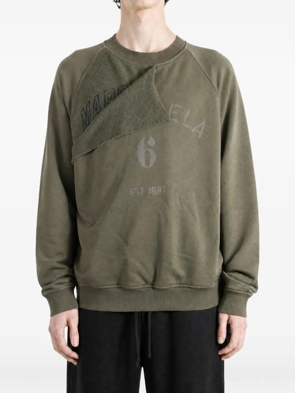 MM6 Maison Margiela Gelaagde sweater Groen