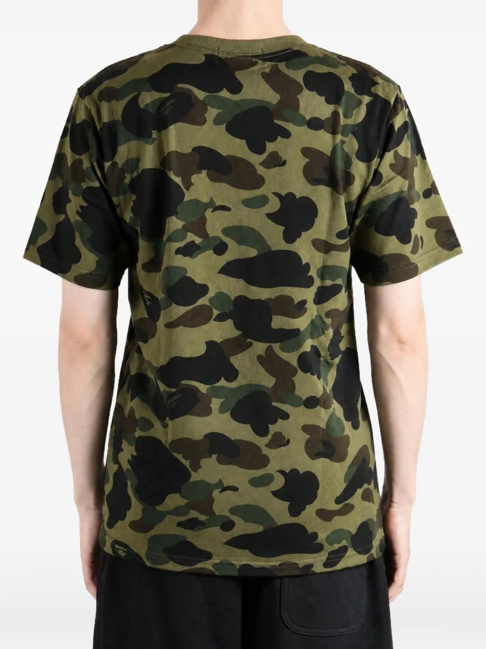 A BATHING APE 1st Camo T-shirt met collegeprint Groen