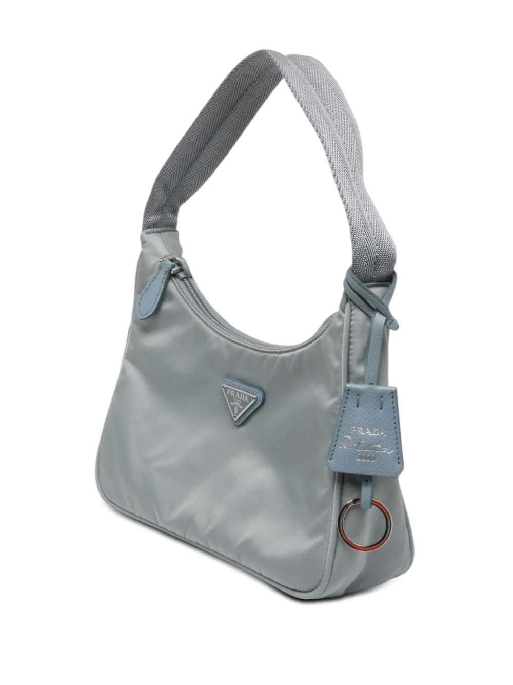 Prada Pre-Owned 2019-2026 Tessuto Re Edition 2000 mini-schoudertas Blauw