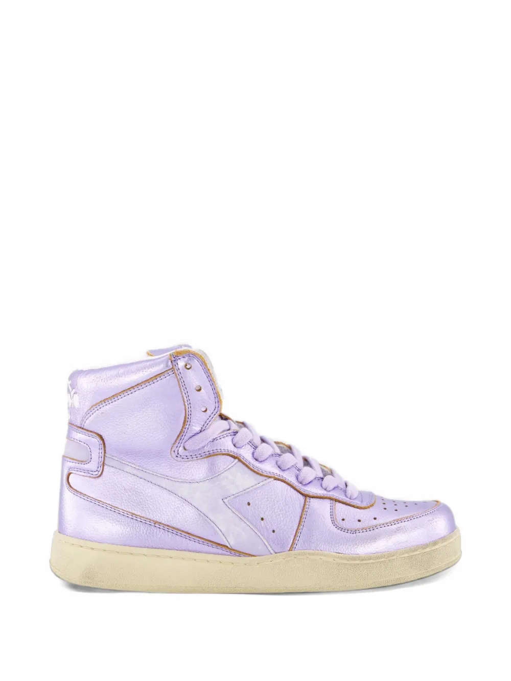 Diadora Mi Basket metallic leather high-tops sneakers - Violet