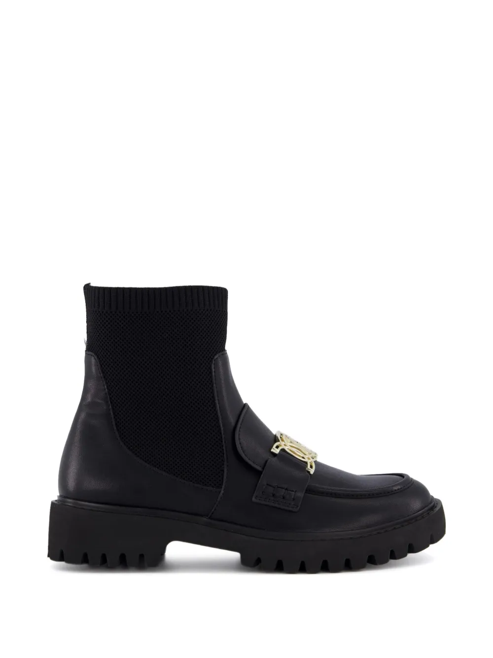 LIU JO Cora logo-plaque ankle boots - Nero