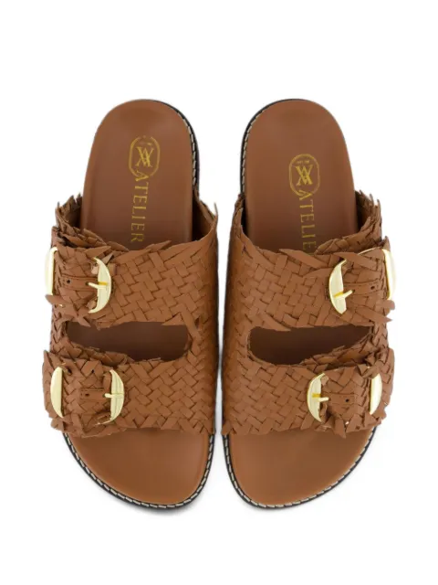 Gibaldi Knot woven buckle-fastening sandals 