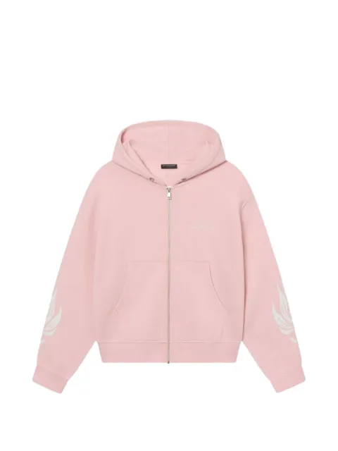 Don't Waste Culture logo-print zip-up hoodie