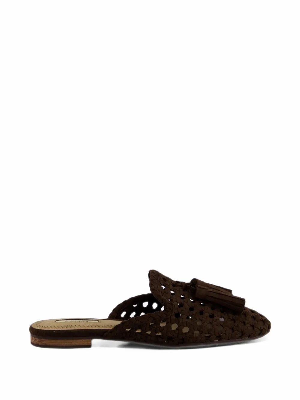 CORINA M6160 woven tassel-detail flat mules