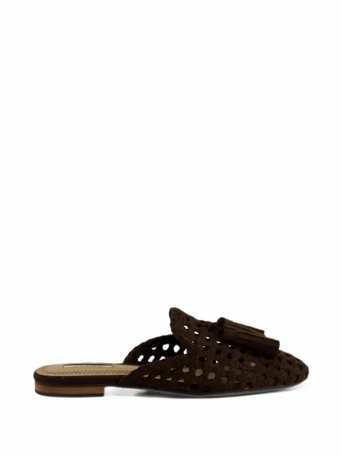 CORINA M6160 woven tassel-detail flat mules