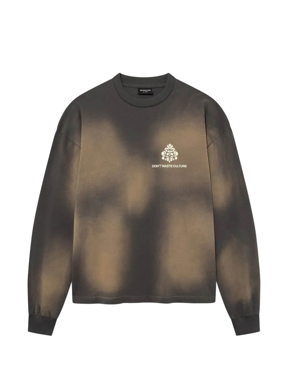Don't Waste Culture logo-print faded long-sleeve T-shirt