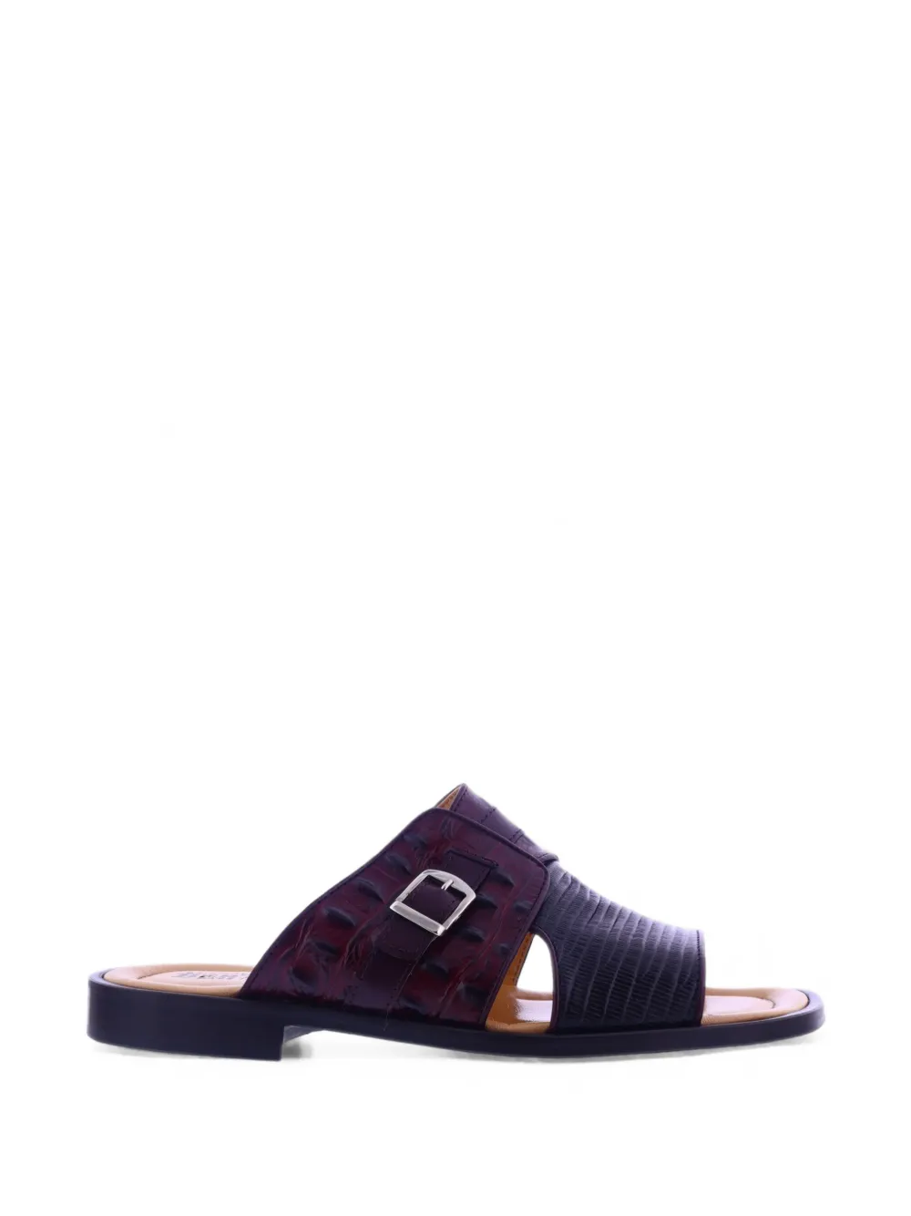 Paris Punk croc-effect buckled sandals - Viola
