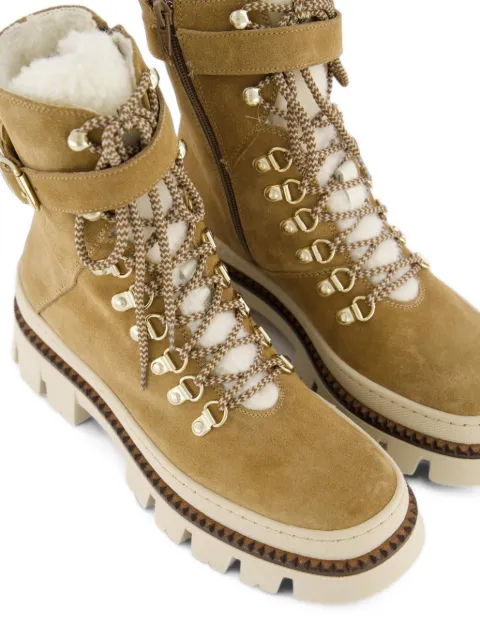 Gibaldi buckle-strap lace-up boots