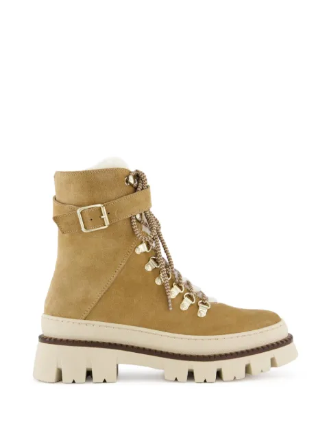 Gibaldi buckle-strap lace-up boots