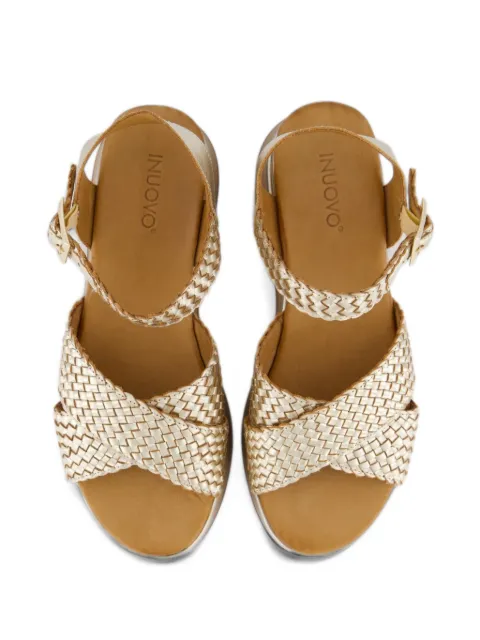 Gibaldi braided metallic sandals