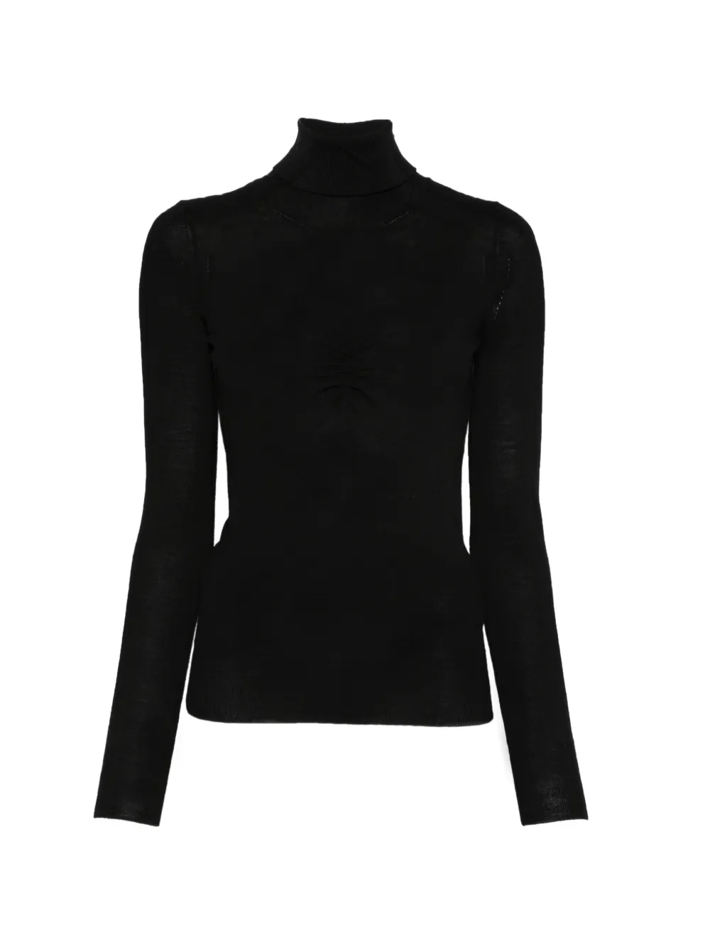 SOLOTRE ruched roll-neck sweater - Noir SOLOTRE ruched roll-neck sweater - Noir