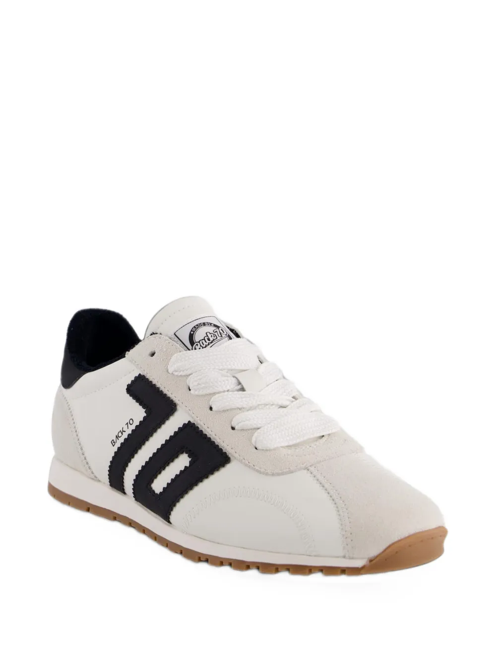 Back 70 Asian Logo-patch Sneakers In Yellow