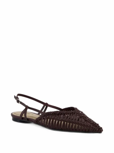 CORINA woven slingback flat pumps