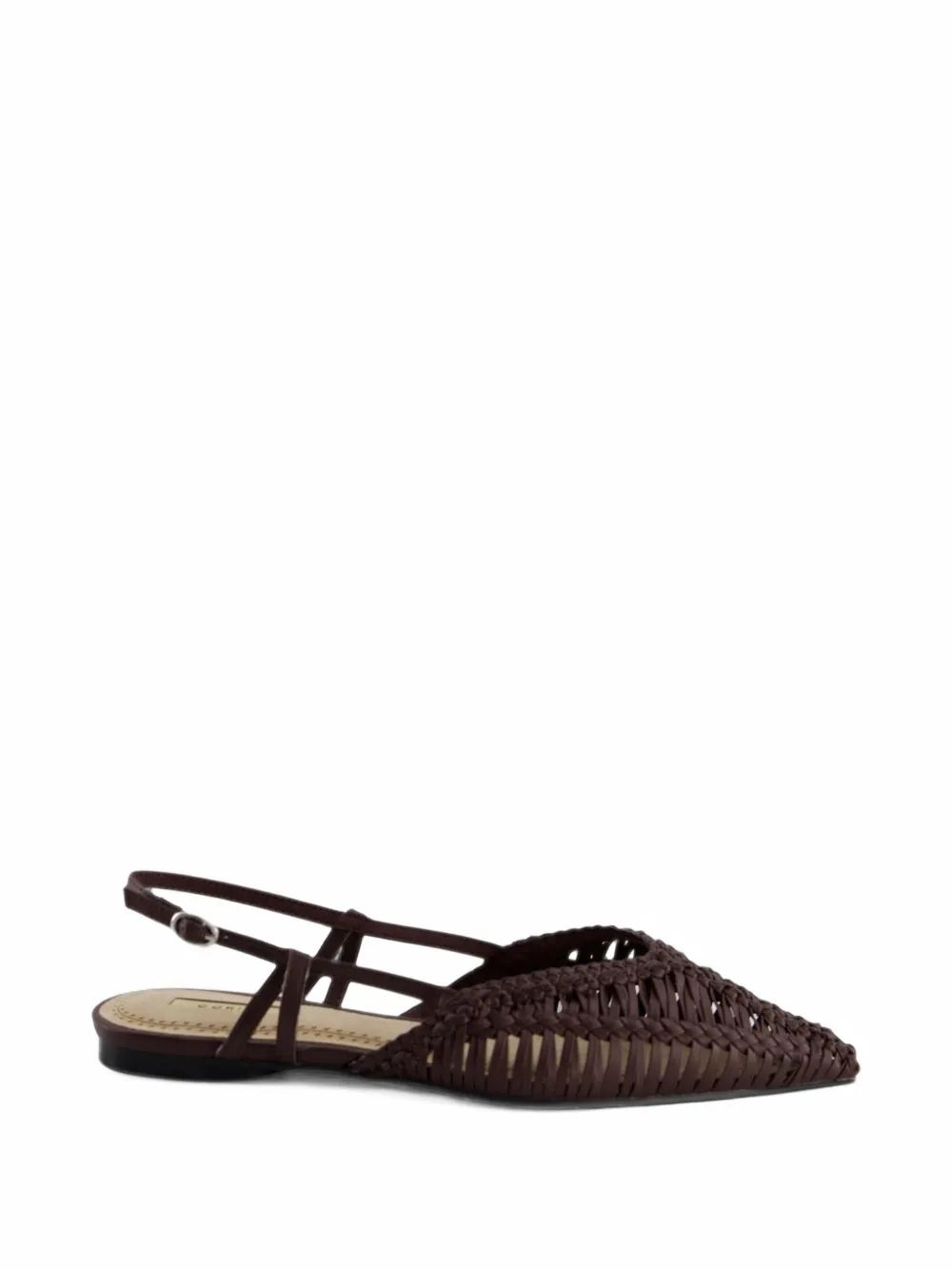 CORINA woven slingback flat pumps