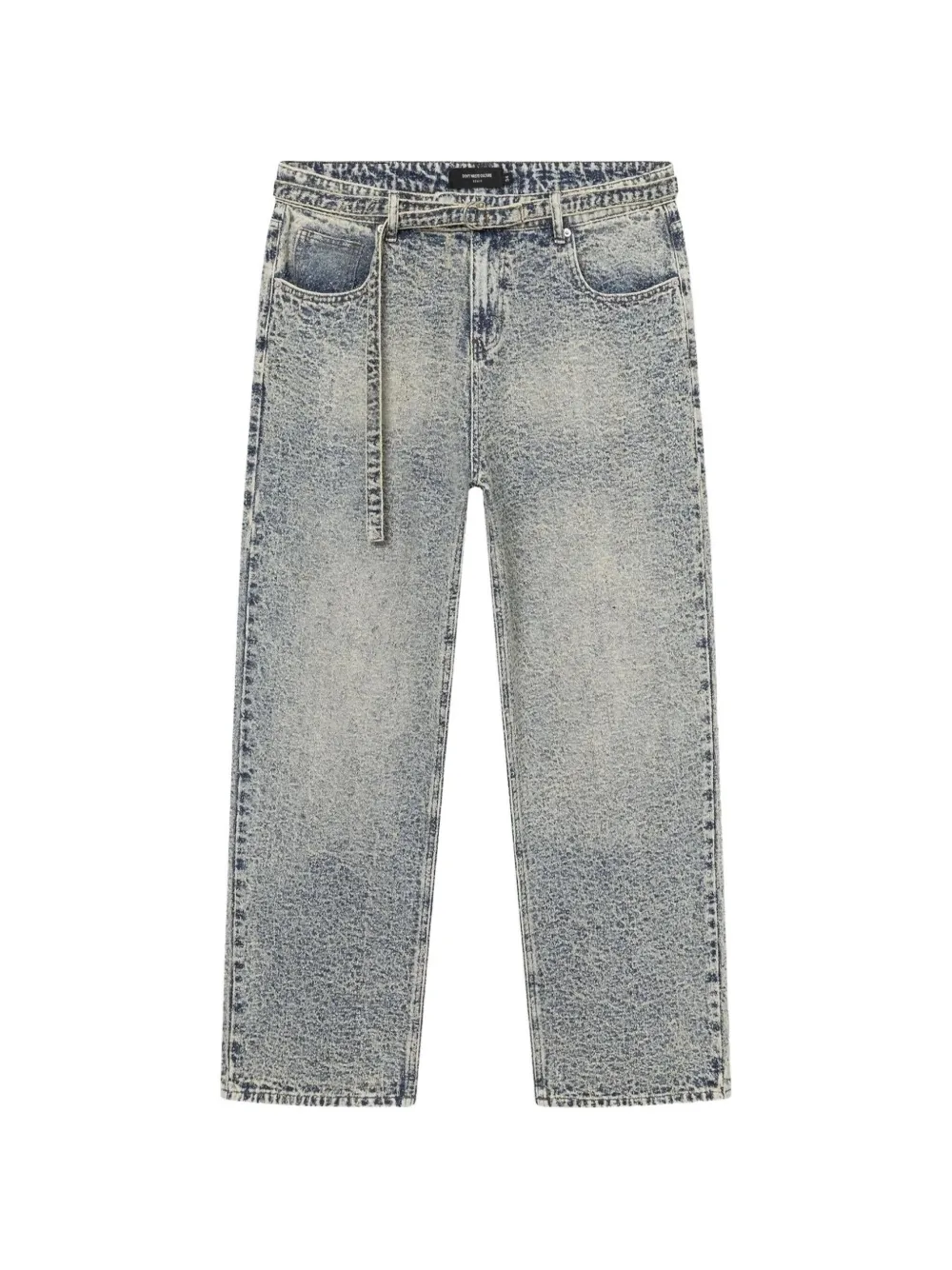 Don't Waste Culture Corentinel acid-wash belted jeans