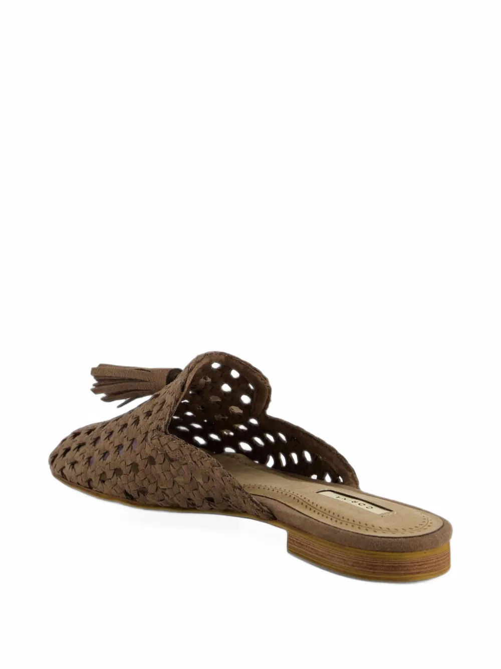 CORINA woven tassel-detail mules