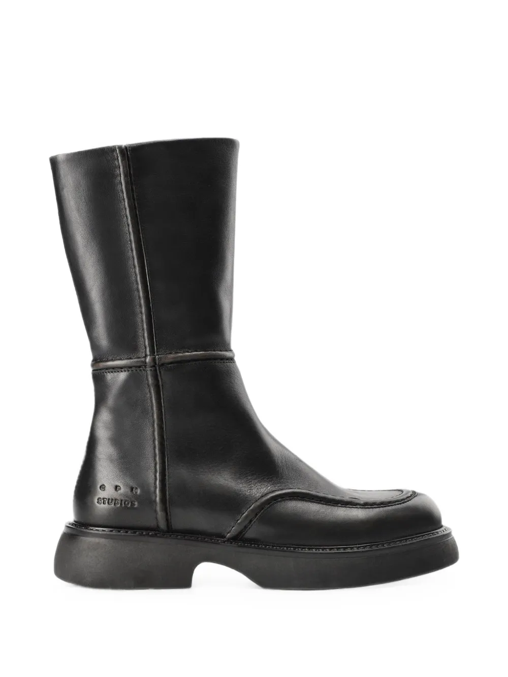 Copenhagen Studios Calf Leather Knee-high Boots In Black