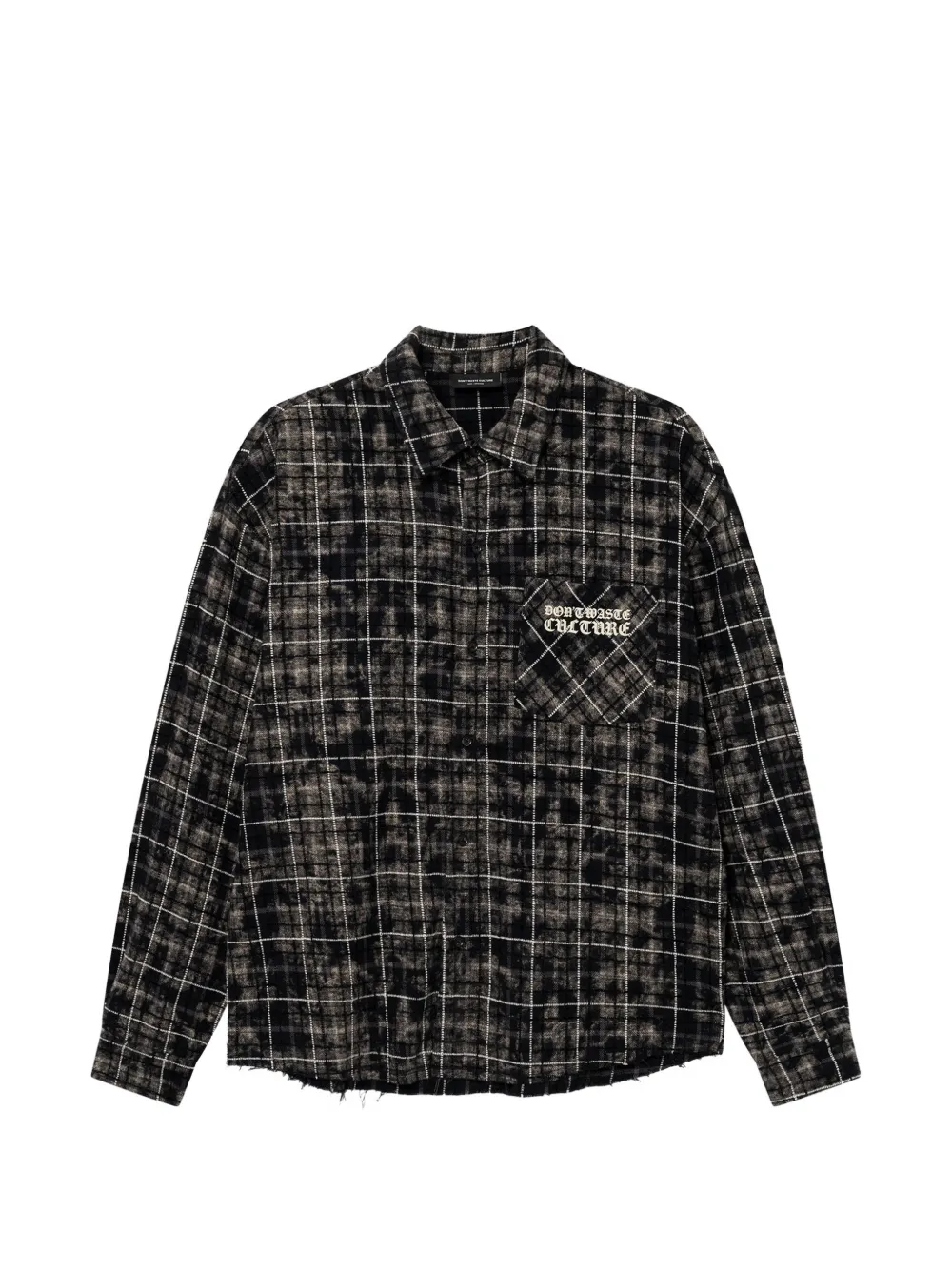 Don't Waste Culture Levi logo-print checked shirt