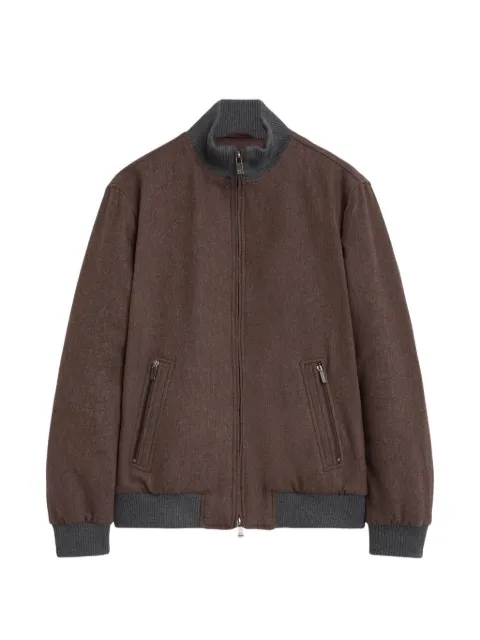 Pal Zileri zip-up wool bomber jacket