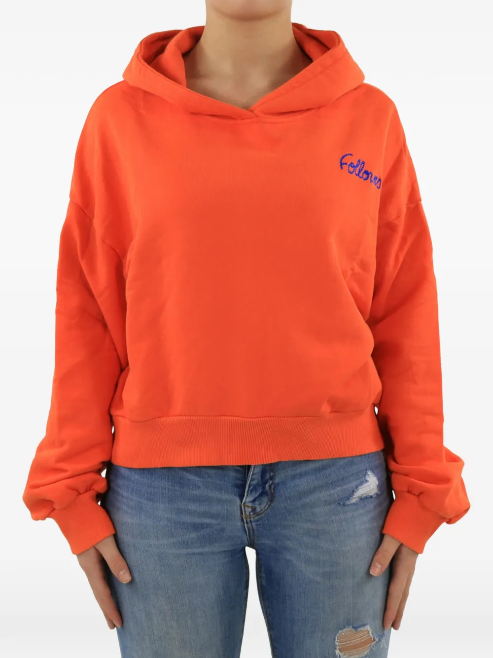 Follovers logo-embroidered hoodie