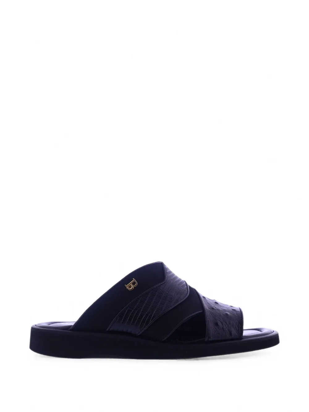 Paris Punk Bertozzi ostrich-effect leather sandals - Nero