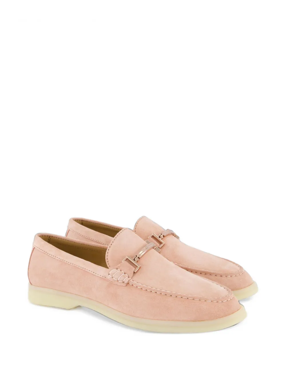 Gibaldi suede bit-strap loafers - Rosa