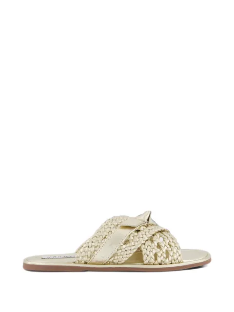 Gibaldi braided metallic flat sandals