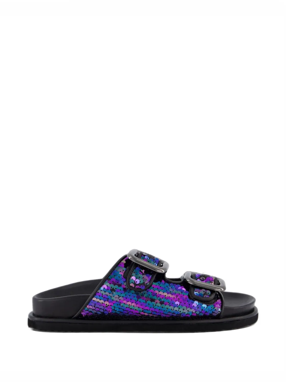 INUOVO sequin-embellished buckle sandals