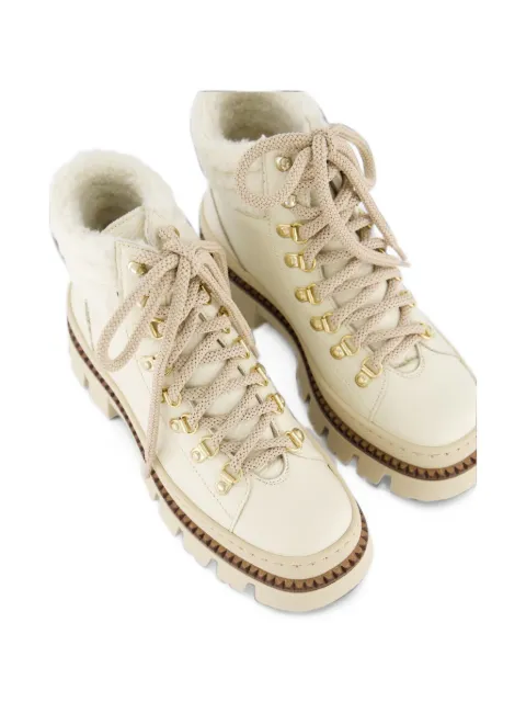Gibaldi shearling-trim lace-up boots