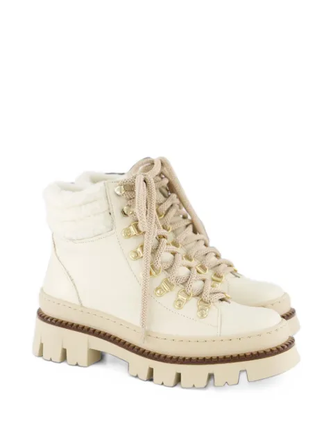 Gibaldi shearling-trim lace-up boots