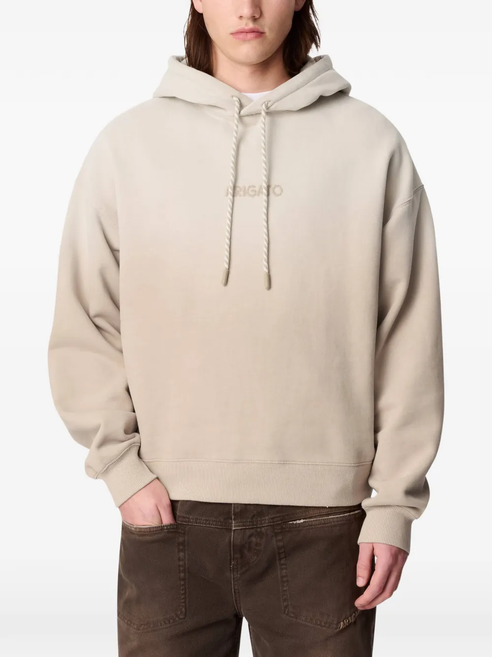 Axel Arigato Gens hoodie met verwassen effect Beige