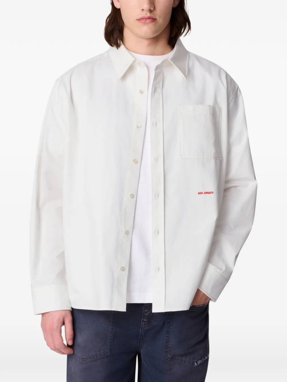 Axel Arigato Wick overhemd met logo-print Wit