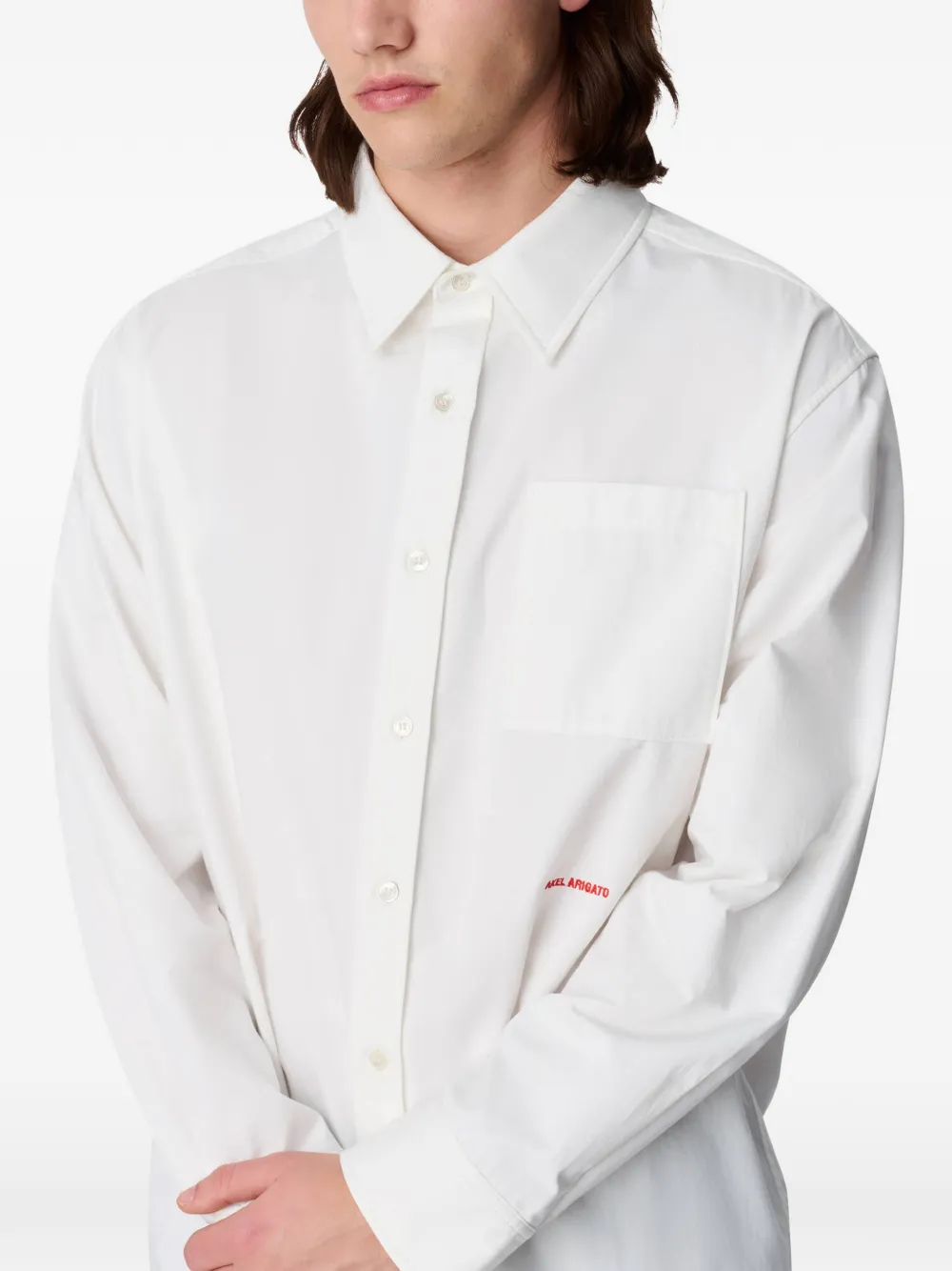 Axel Arigato Wick overhemd met logo-print Wit